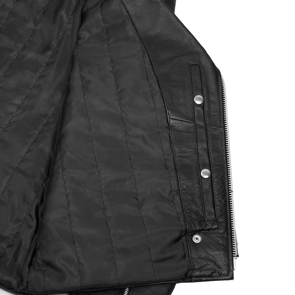 Dawn Rider Men's Premium Black Leather Motorcycle Jacket