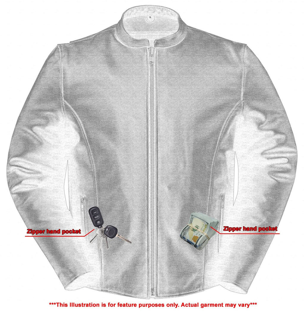 Men's Classic Black Scooter Leather Jacket