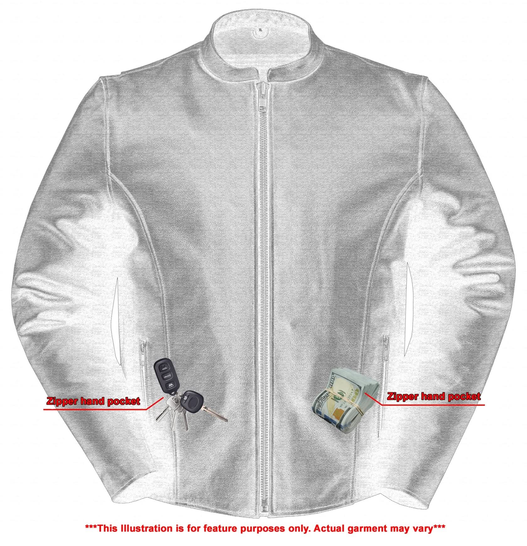 Men's Classic Black Scooter Leather Jacket