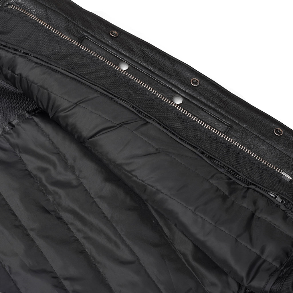 Men's Black Utility Style Motorcycle Jacket