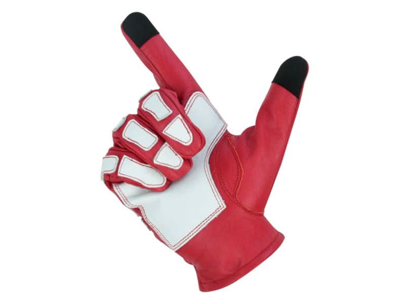 Skeletal Grip Red and White Skeleton Design Riding Glove