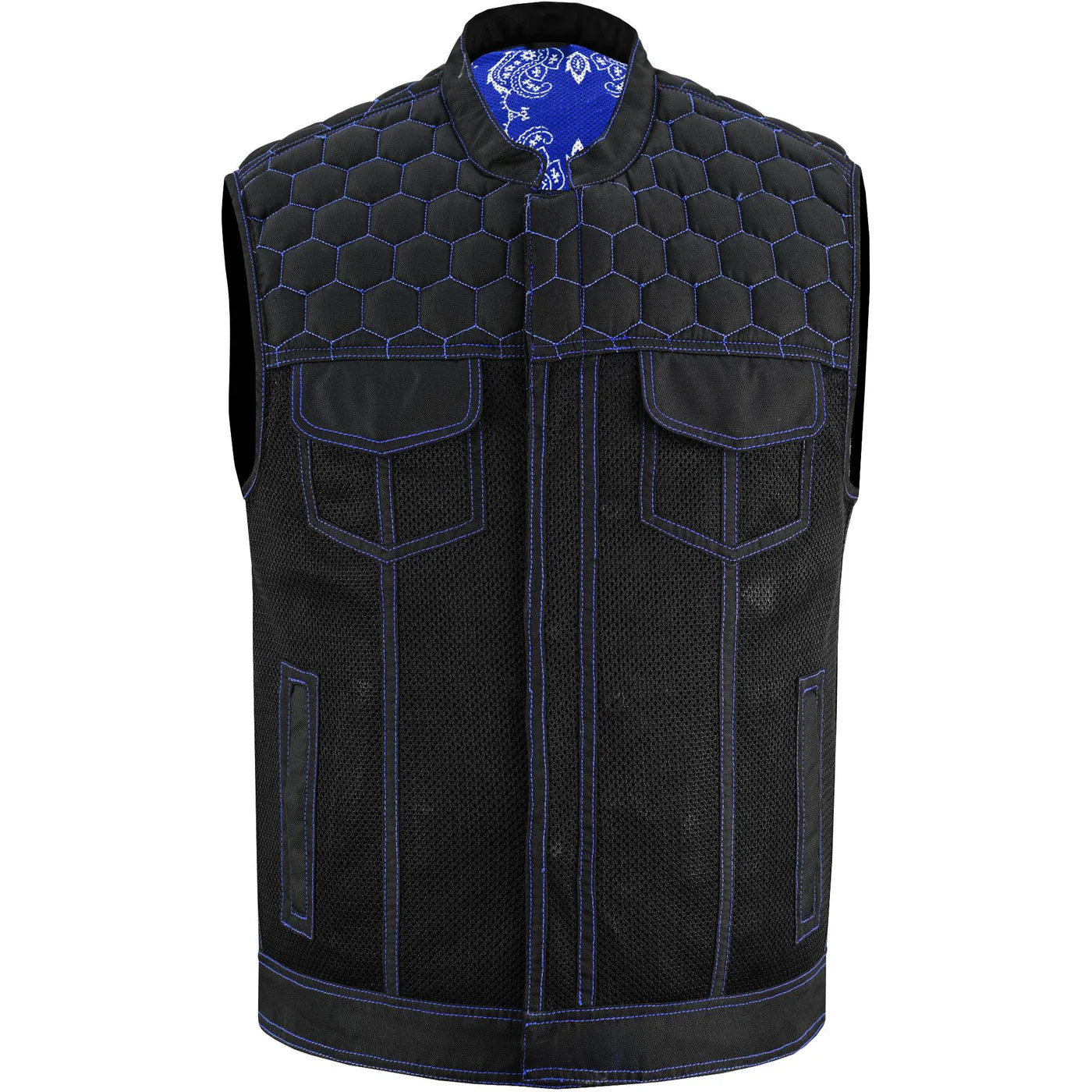 Cold Burn Men's Black Mesh Textile Vest