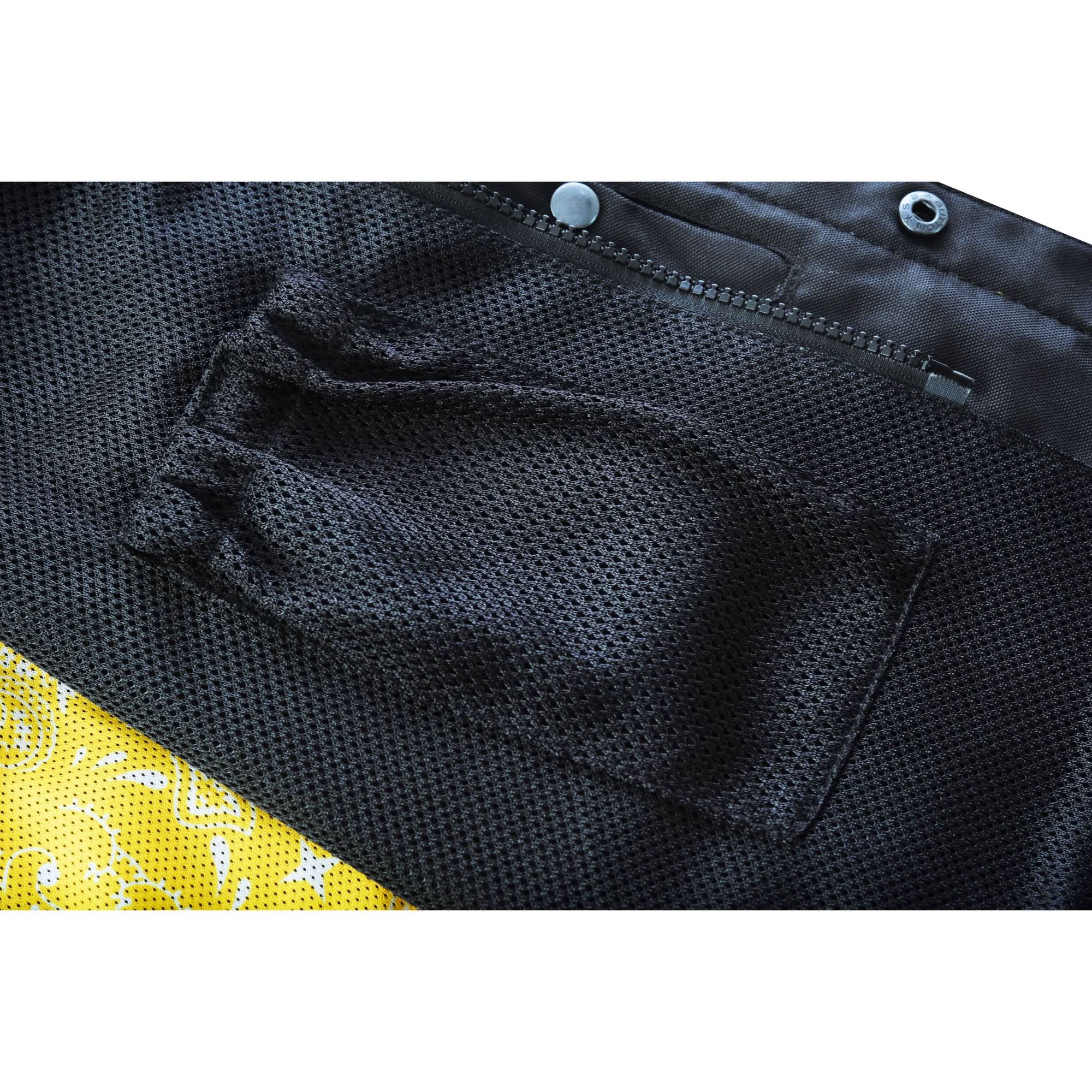 Gloom Gold Men's Black Mesh Textile Vest