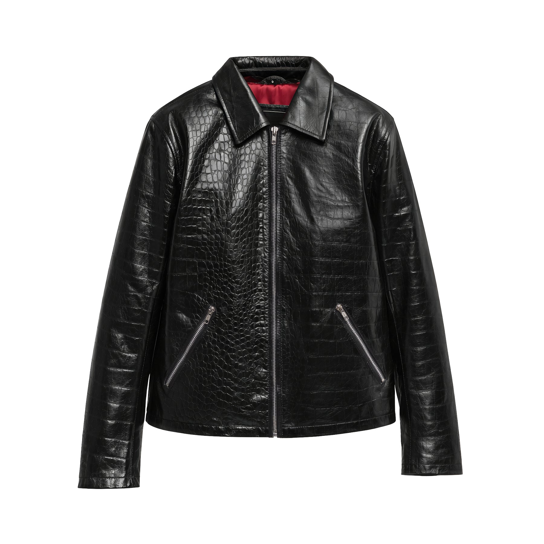 Duncan Men's Fashion Embossed Leather Jacket