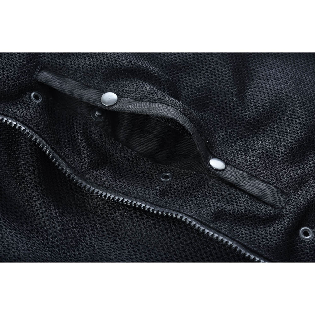 Men's Black Mesh Textile Vest with White Paisley Liner