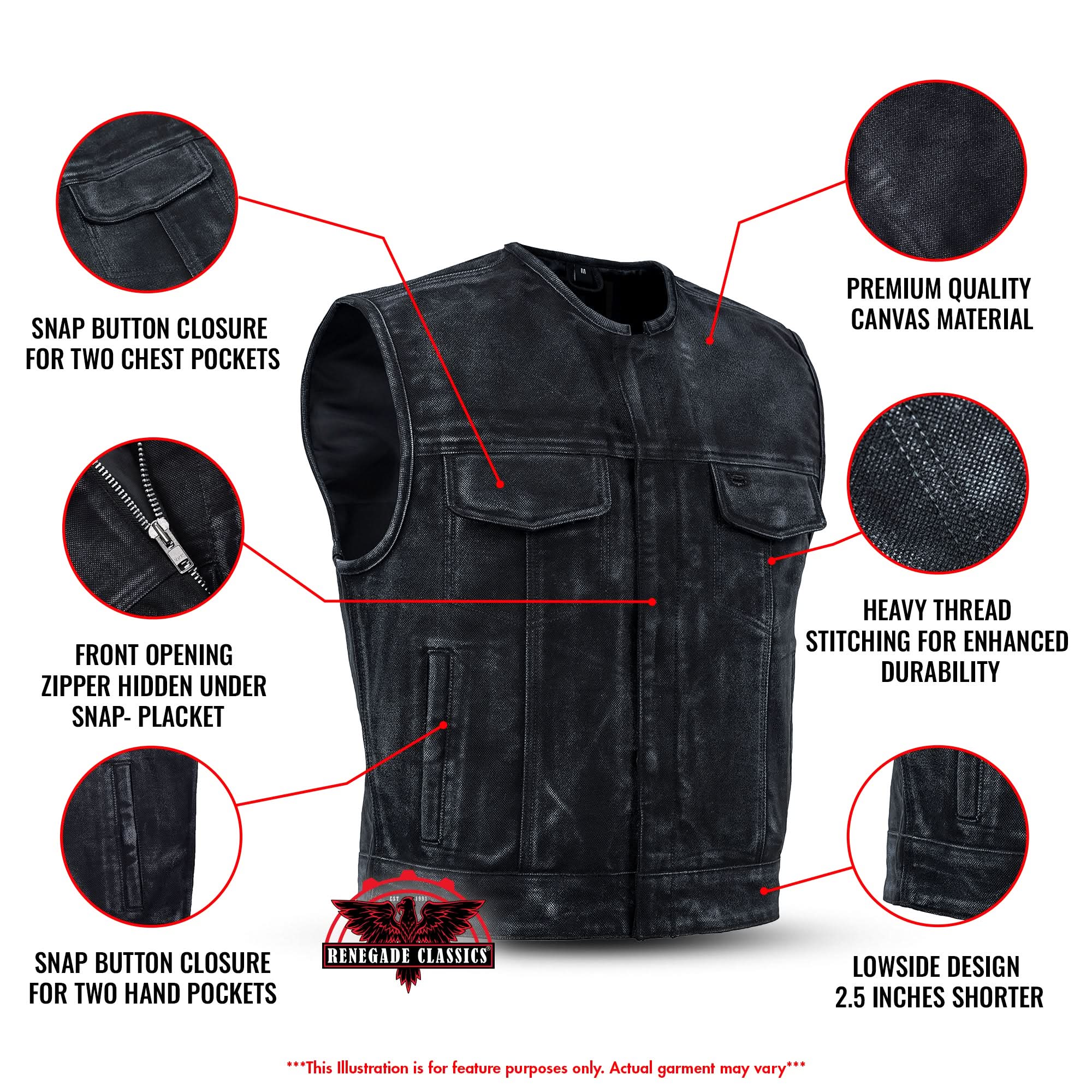 Dune Rider - Lowcut Blaze Men's Canvas Vest