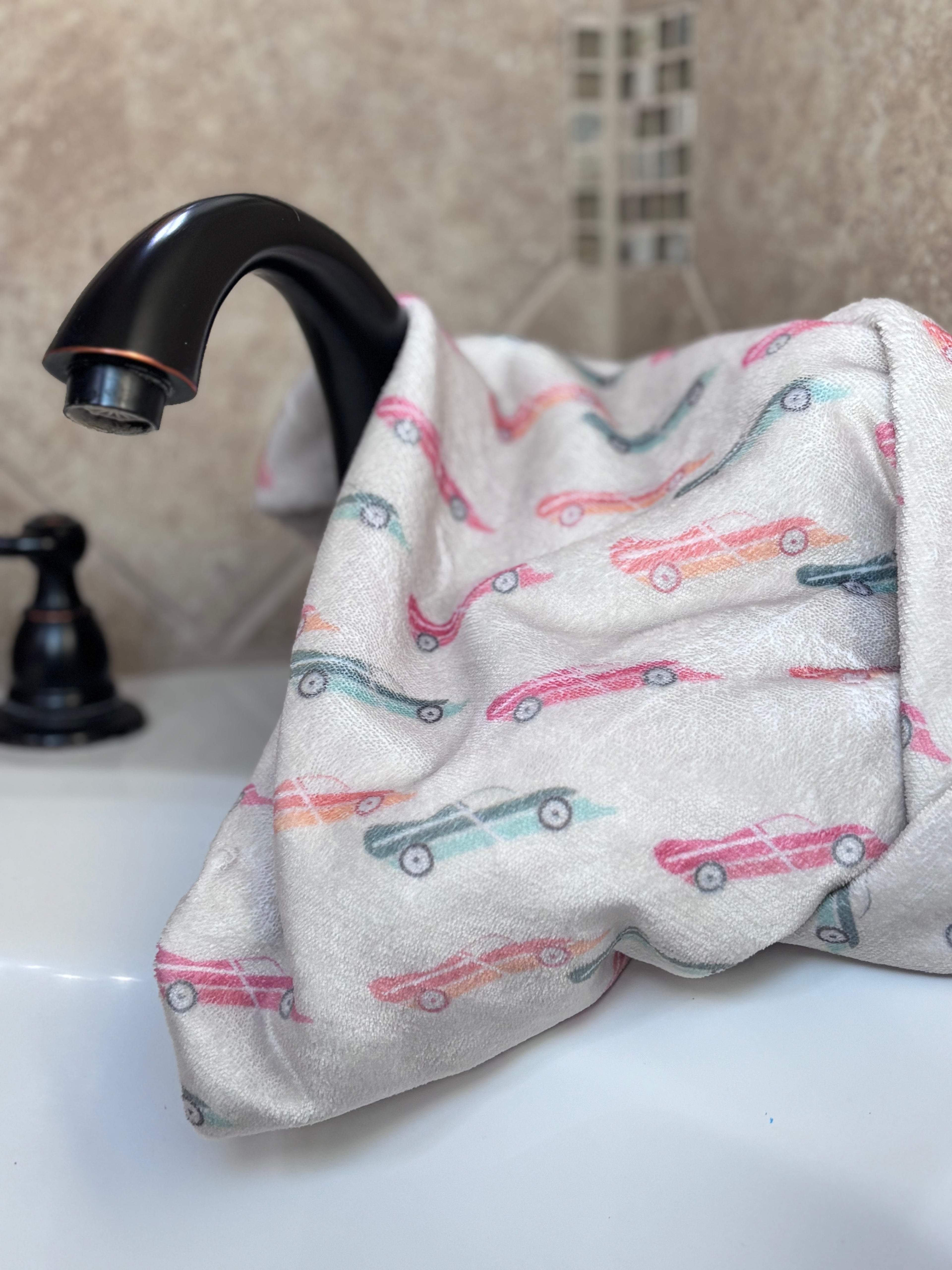 Zoomies Race Car Hooded Baby Towel