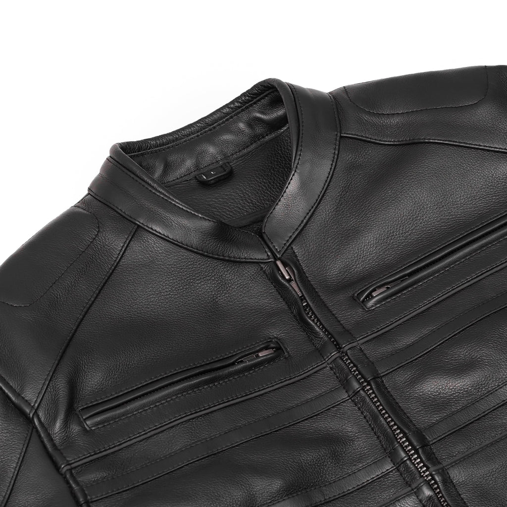 Tarmac Mens Leather Motorcycle Jacket