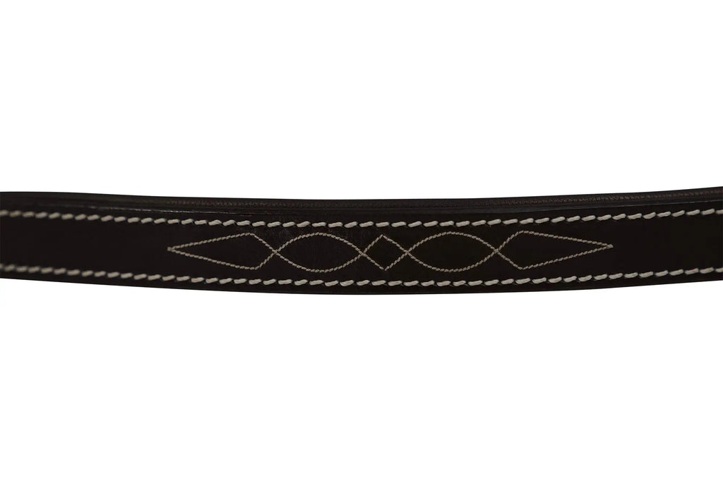 Huntley Equestrian Fancy Stitched Leather Halter Replacement Crown Piece