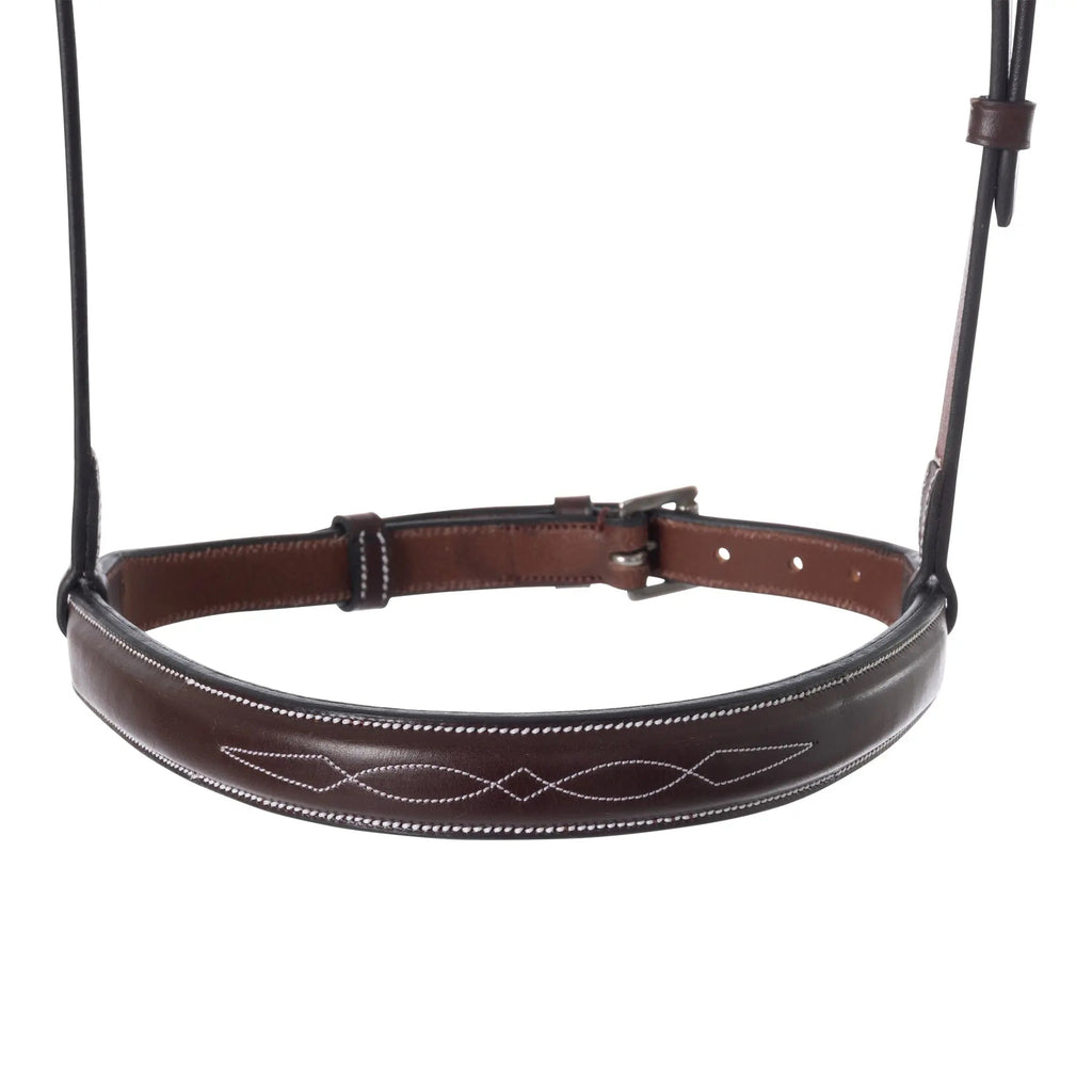 Huntley Equestrian Fancy Stitched Raised Chain Noseband