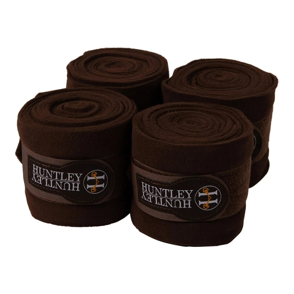 Huntley Equestrian Polo Fleece Wraps, Set of 4, Black
