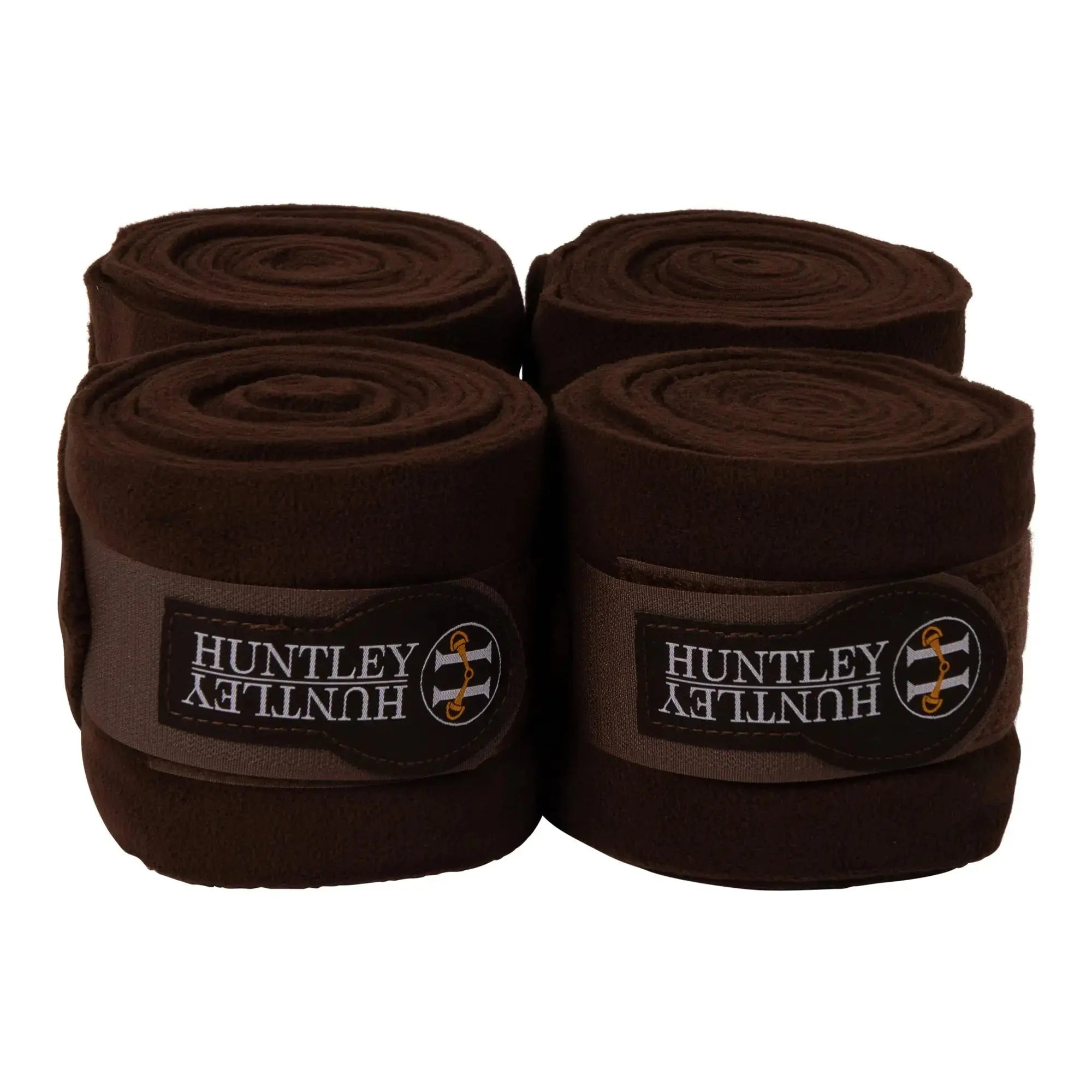 Huntley Equestrian Polo Fleece Wraps, Set of 4, Black