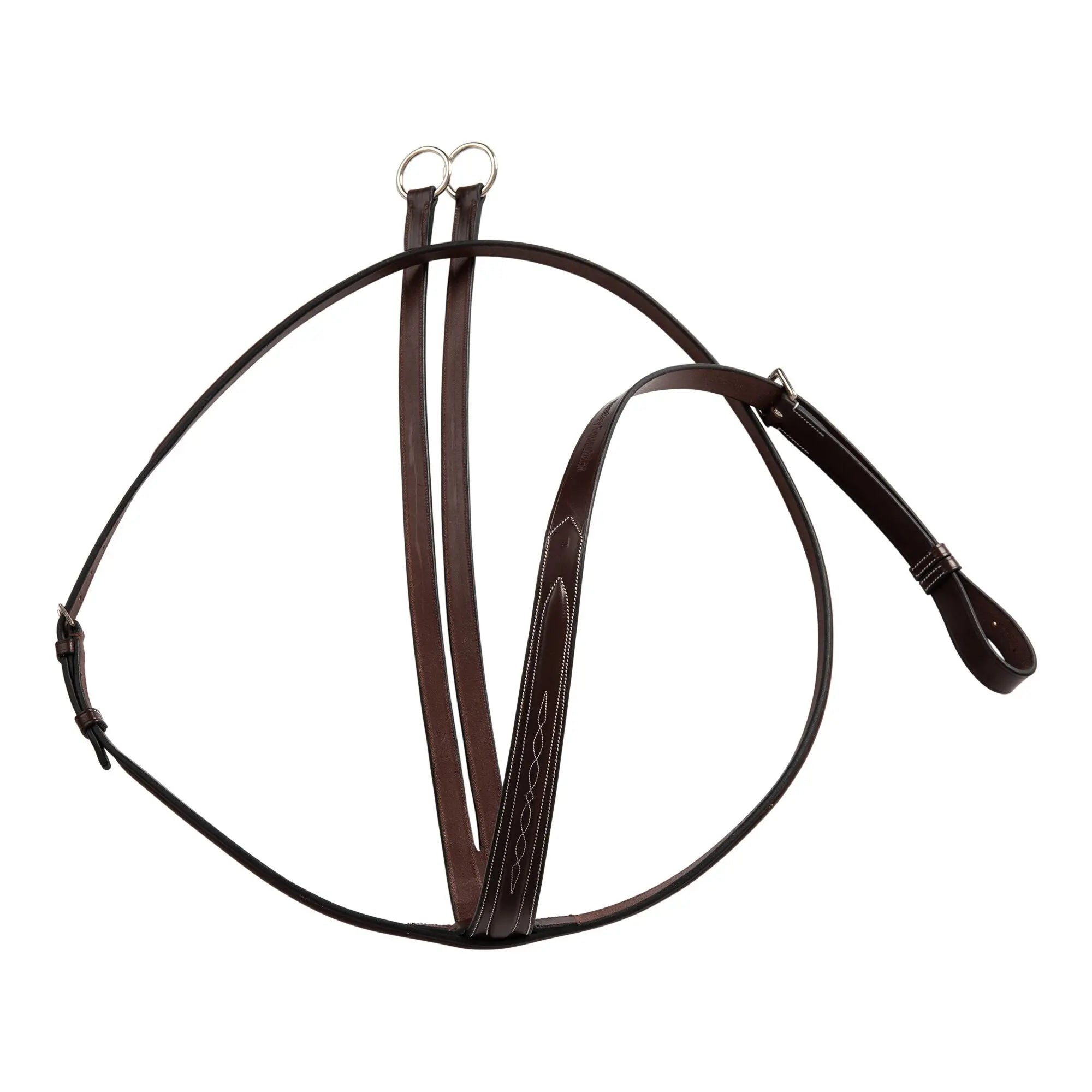 Huntley Equestrian Sedgwick Fancy Stitched Running Martingale, Cob size
