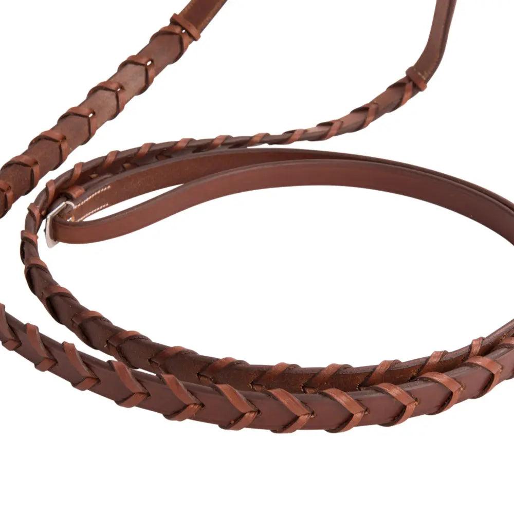 Huntley Equestrian Sedgwick Fancy Stitched Square Raised Laced Reins