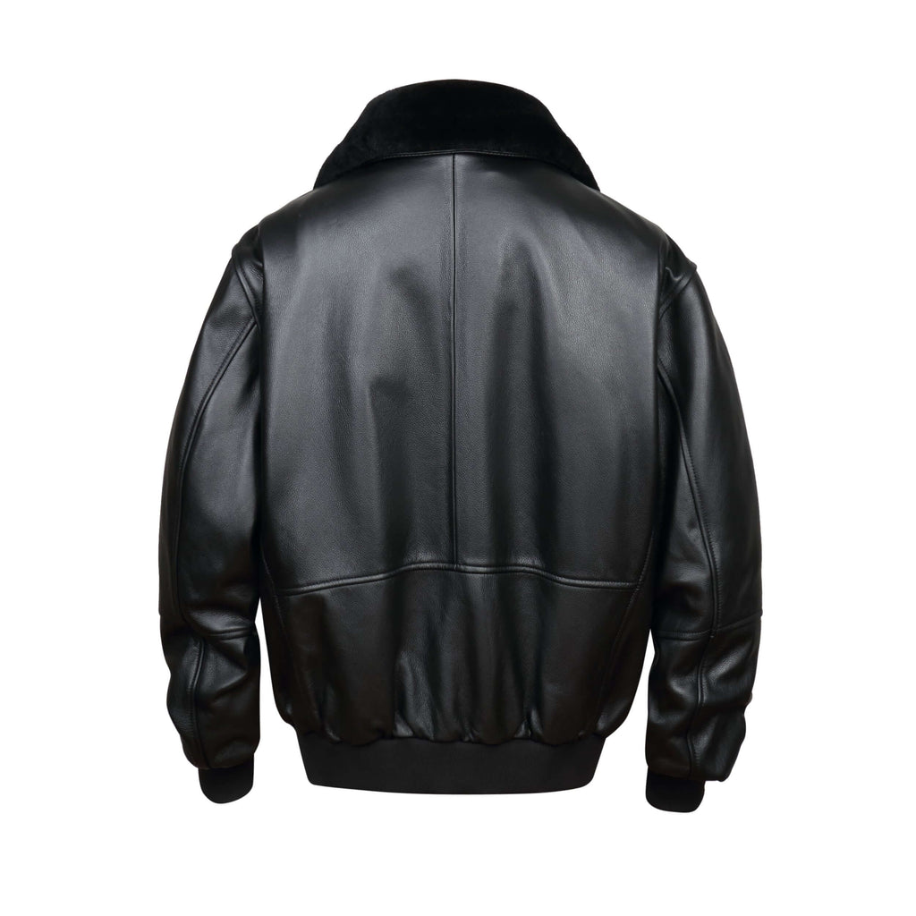 REED Men's Premium Leather Aviator Bomber Jacket - Imported