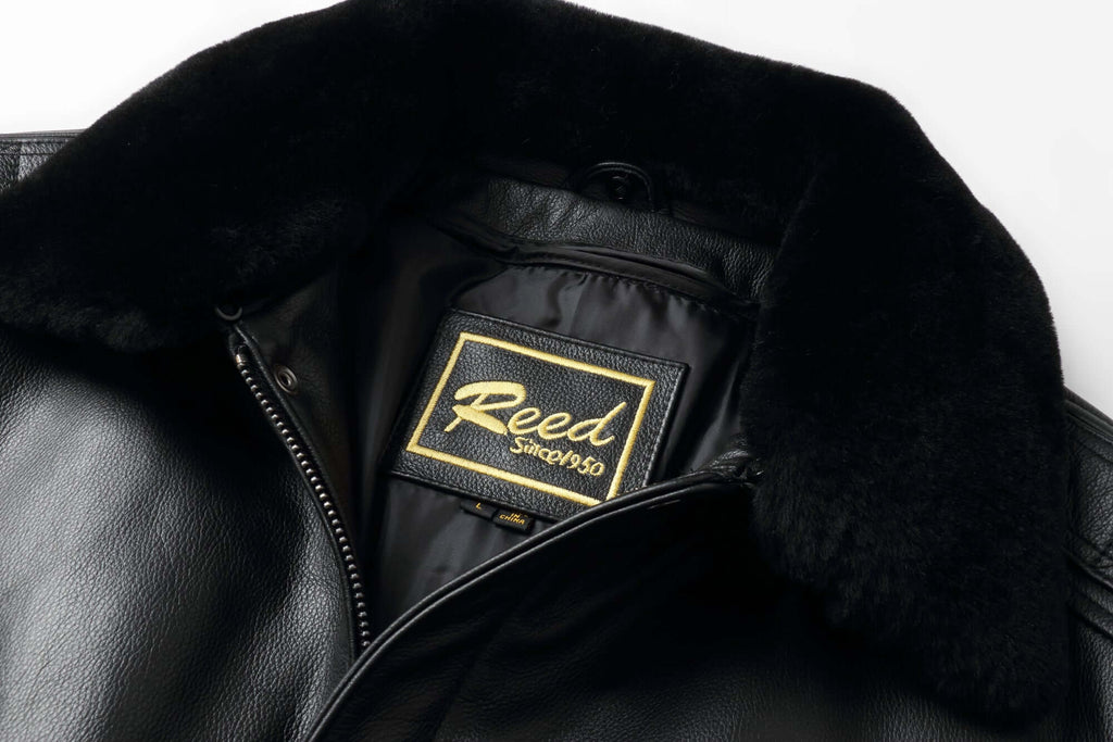 REED Men's Premium Leather Aviator Bomber Jacket - Imported