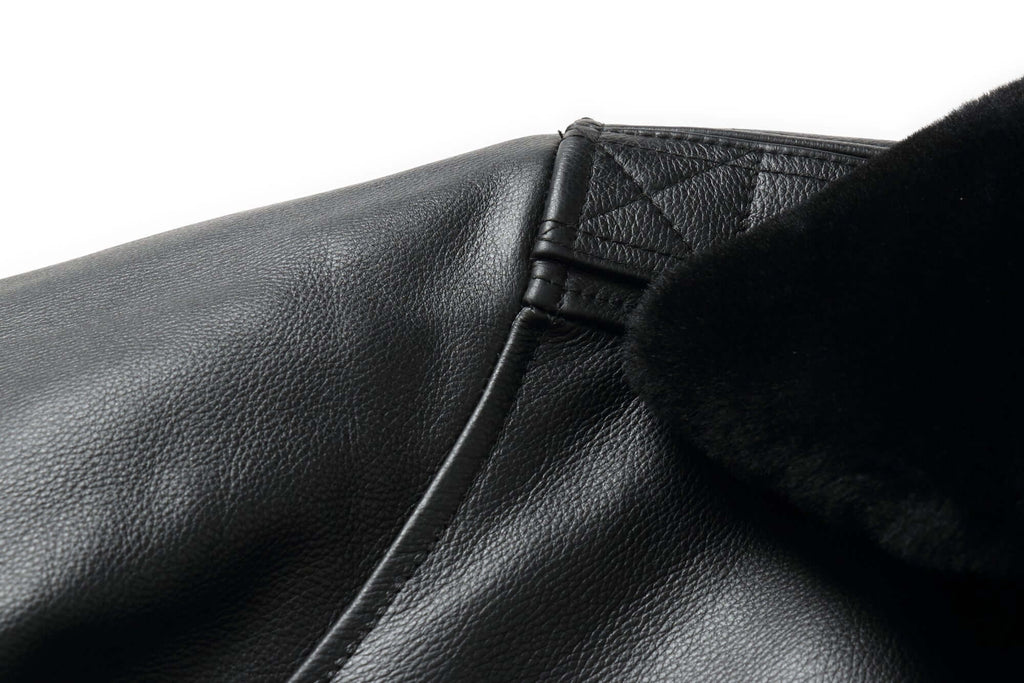 REED Men's Premium Leather Aviator Bomber Jacket - Imported