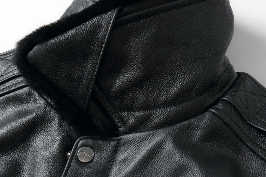 REED Men's Premium Leather Aviator Bomber Jacket - Imported