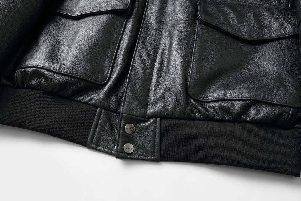 REED Men's Premium Leather Aviator Bomber Jacket - Imported