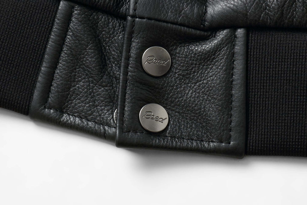 REED Men's Premium Leather Aviator Bomber Jacket - Imported