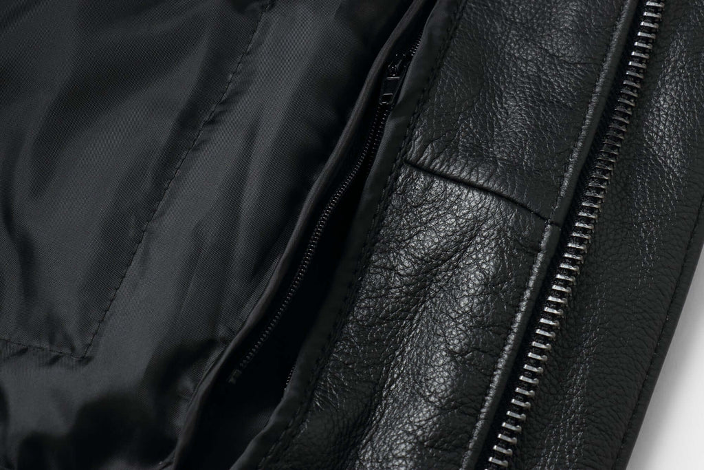 REED Men's Premium Leather Aviator Bomber Jacket - Imported