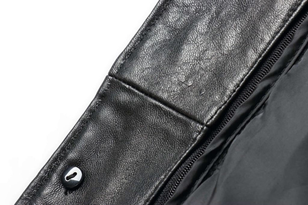 REED EST. 1950 Men's Jacket Genuine Lambskin Leather Four Button Car Coat - Imported