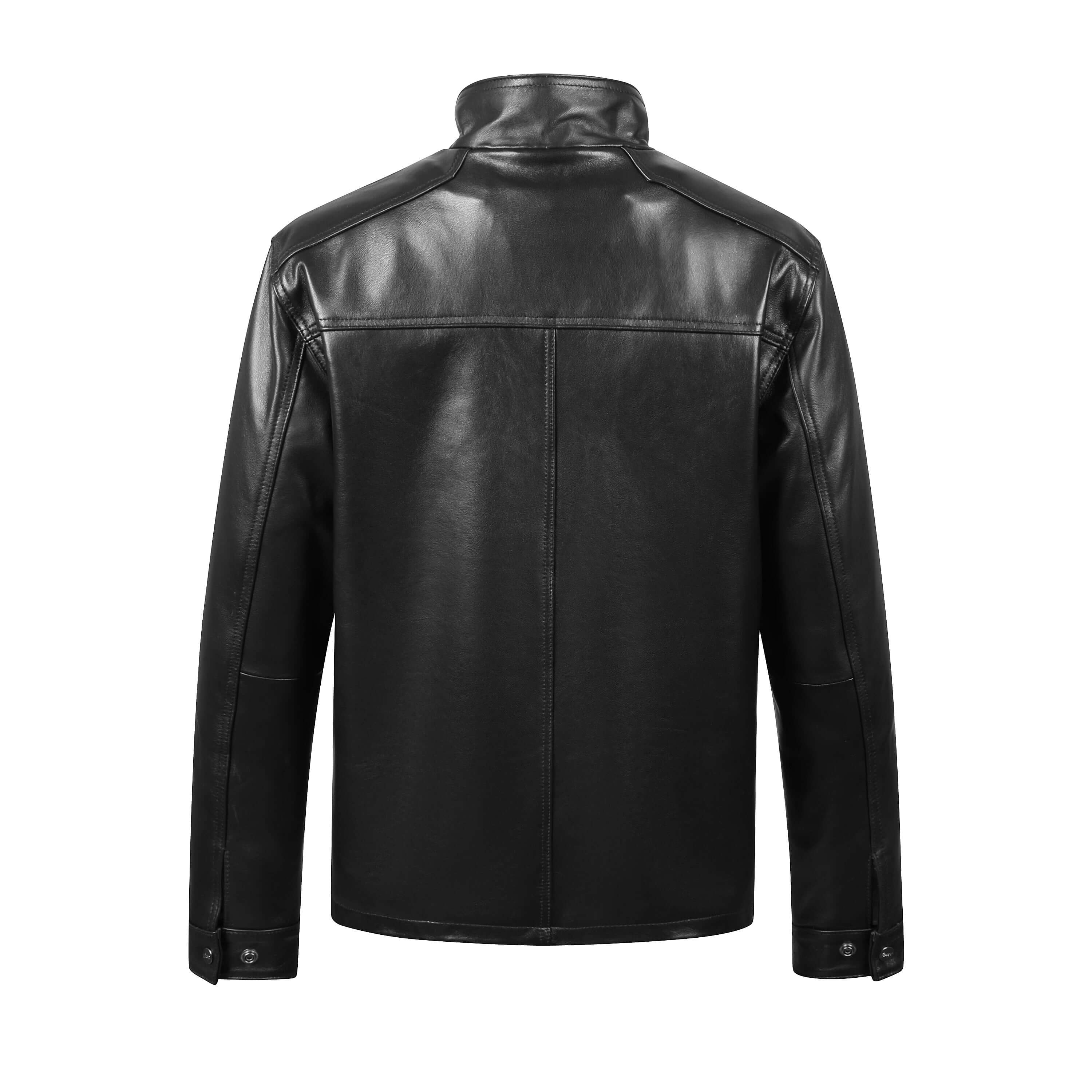 REED EST. 1950 Men's Jacket Genuine Lambskin Leather Stand UP Collar Winners Coat - Imported