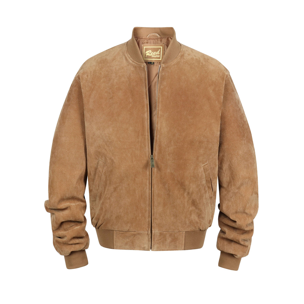 REED Men's Baseball Suede Leather Jacket (Imported)