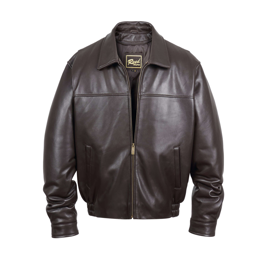 REED Men's New Zealand Lambskin Leather Jacket - Imported