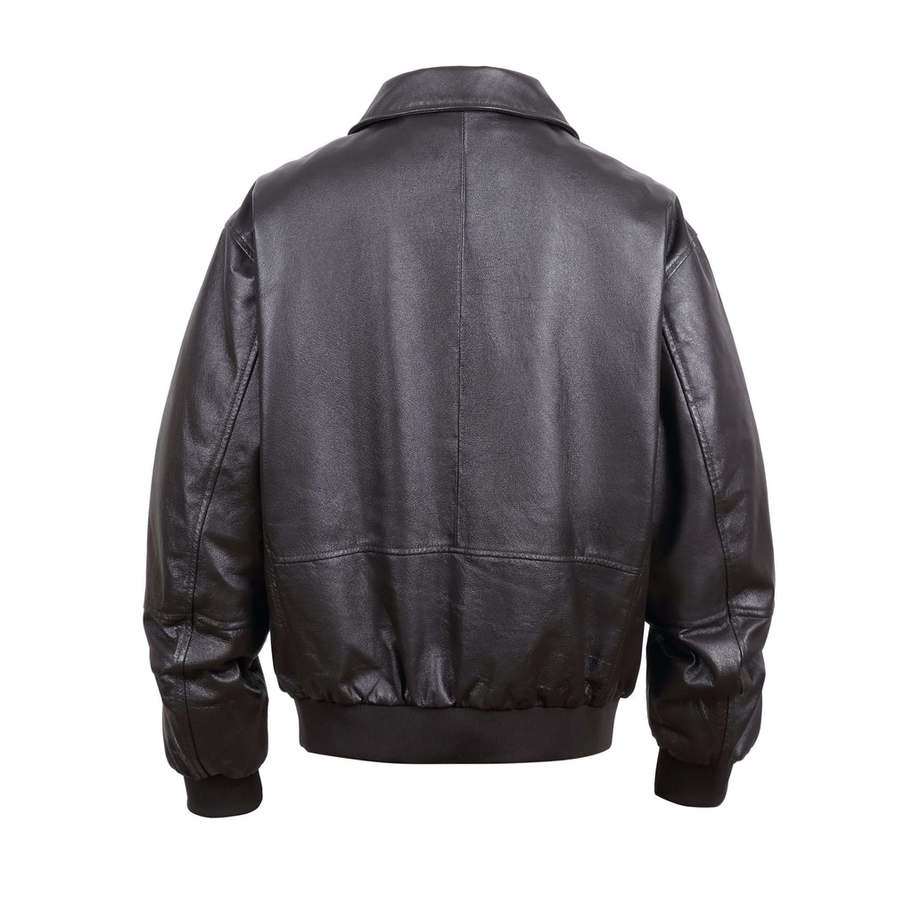 REED Men's Premium Leather Aviator Bomber Jacket - Imported
