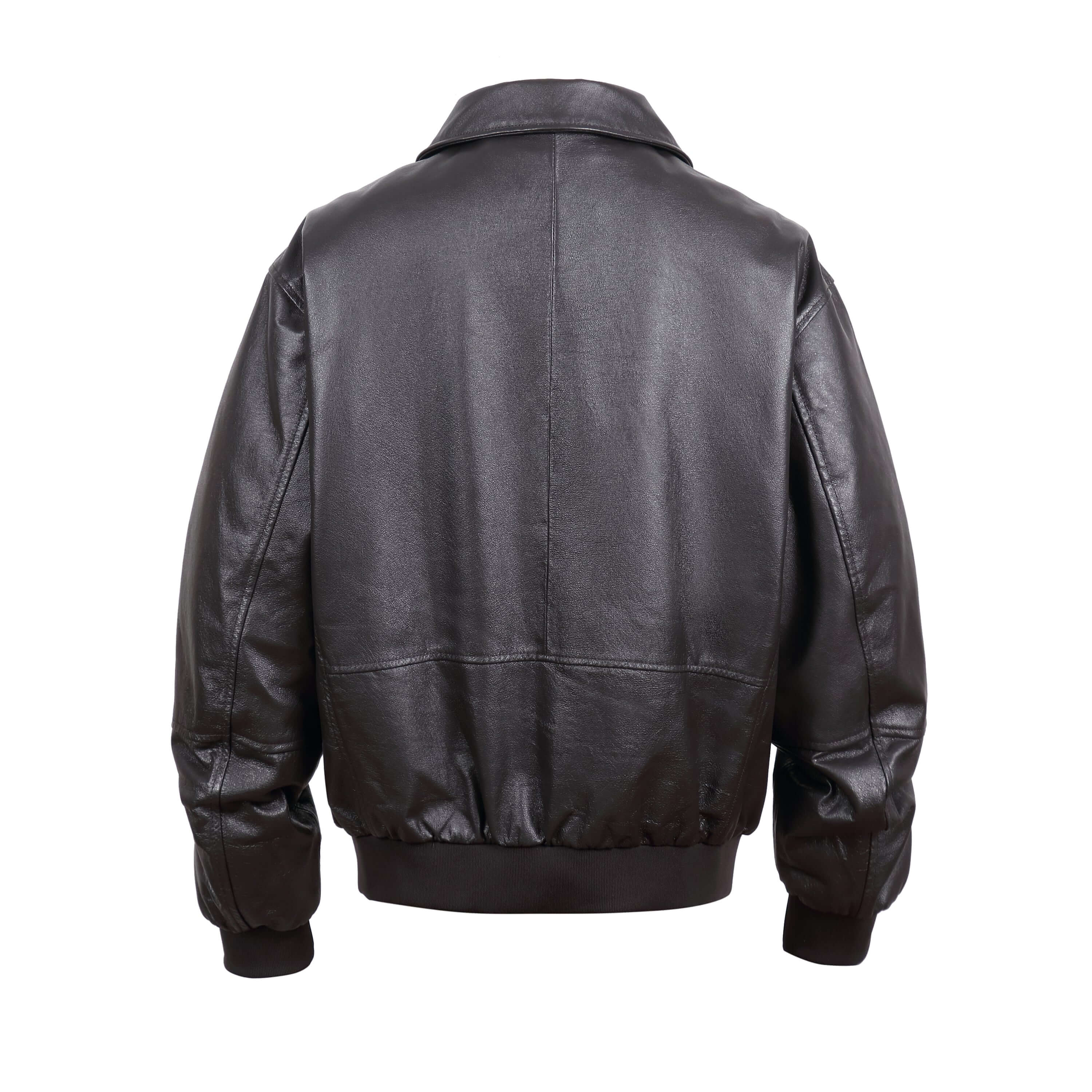 REED Men's Premium Leather Aviator Bomber Jacket - Imported