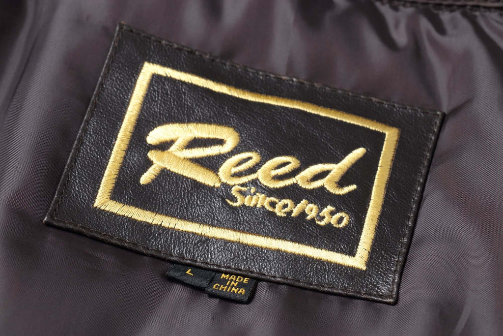 REED Men's Premium Leather Aviator Bomber Jacket - Imported