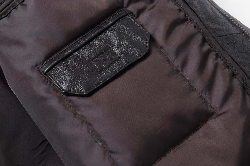 REED Men's Premium Leather Aviator Bomber Jacket - Imported