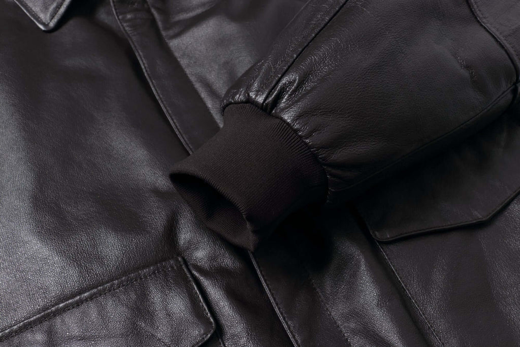 REED Men's Premium Leather Aviator Bomber Jacket - Imported