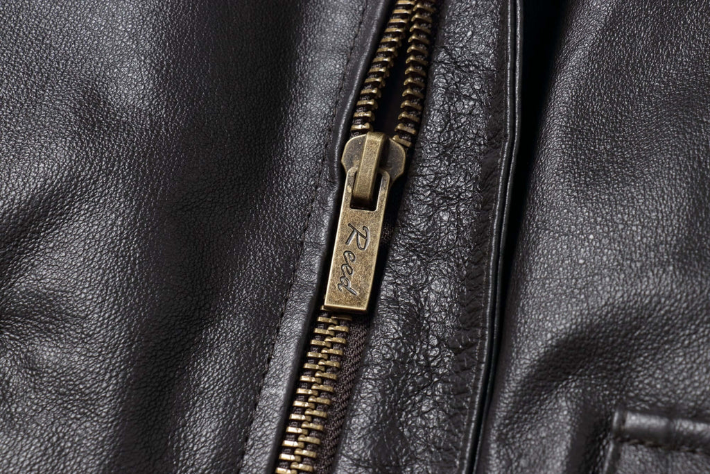 REED Men's Premium Leather Aviator Bomber Jacket - Imported