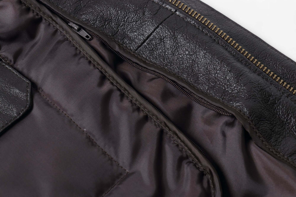 REED Men's Premium Leather Aviator Bomber Jacket - Imported