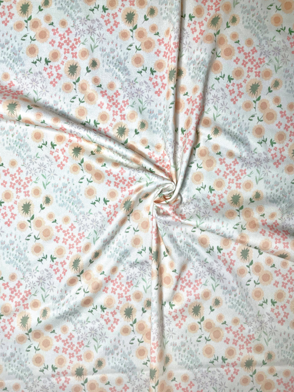 Jersey Knit Polyester Crib Sheet in Wildflower Meadow