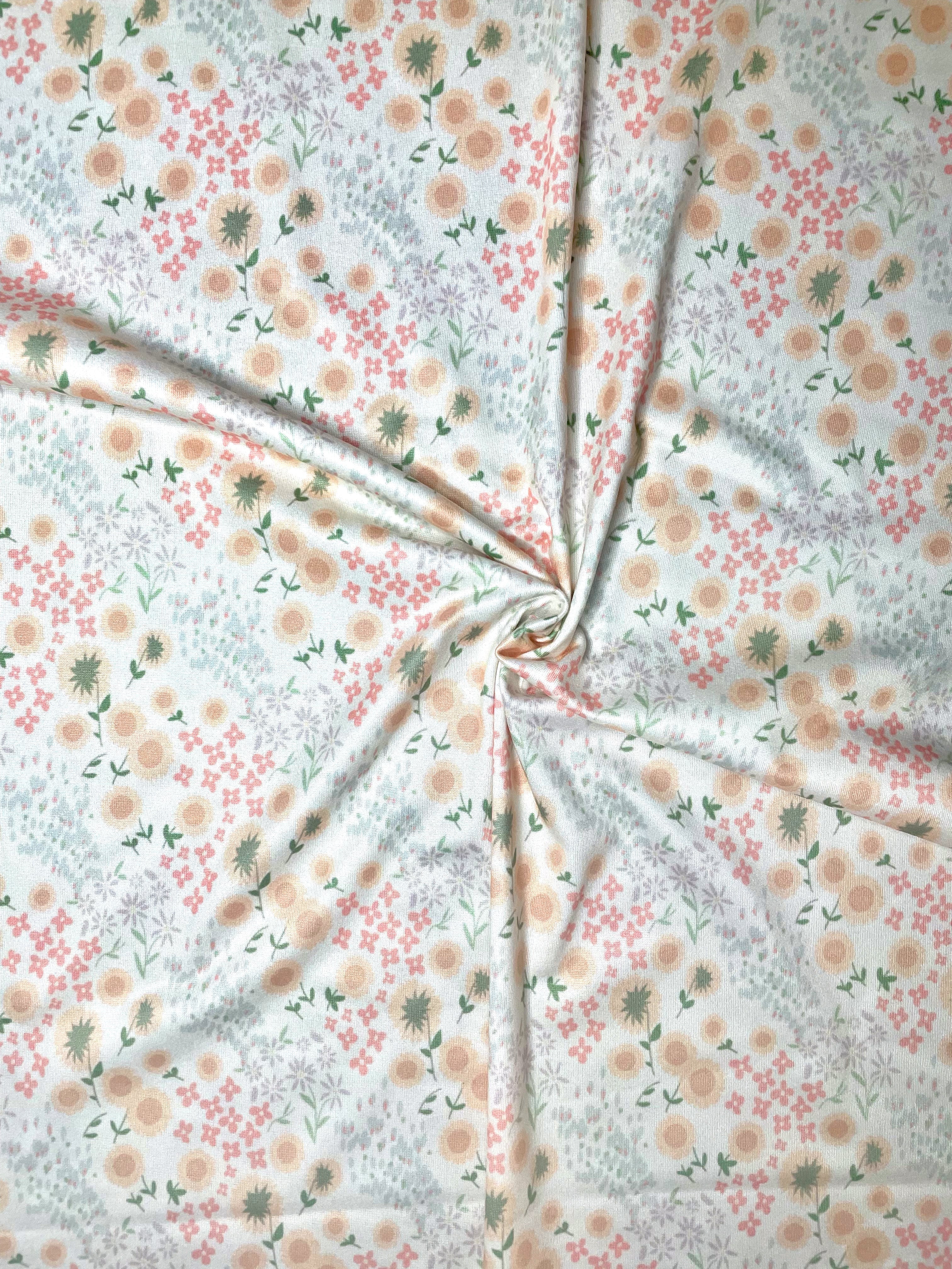 Jersey Knit Polyester Crib Sheet in Wildflower Meadow