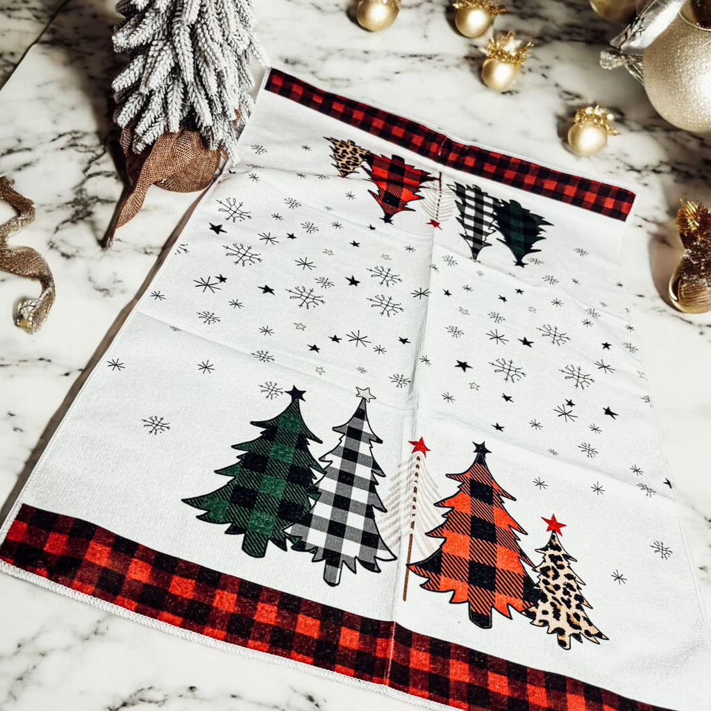 Trees & Gingham Towel