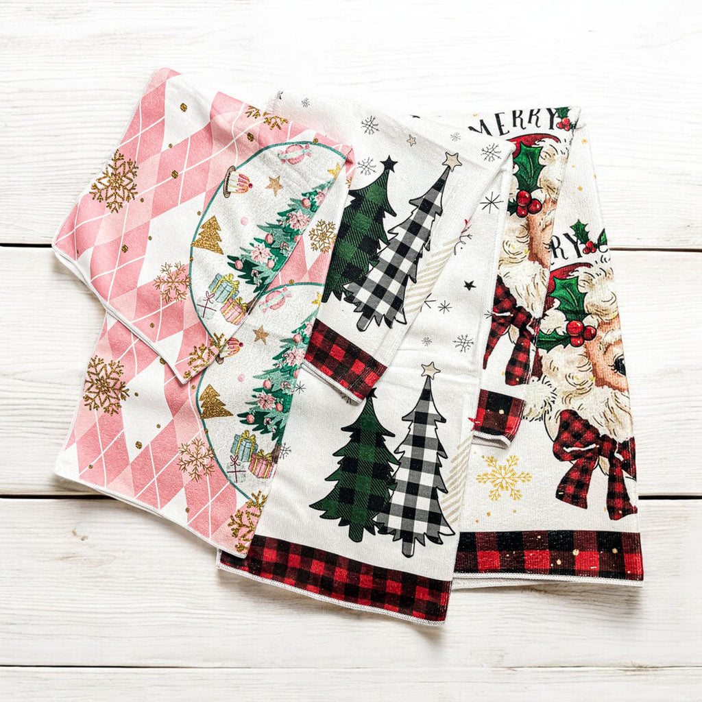 Trees & Gingham Towel