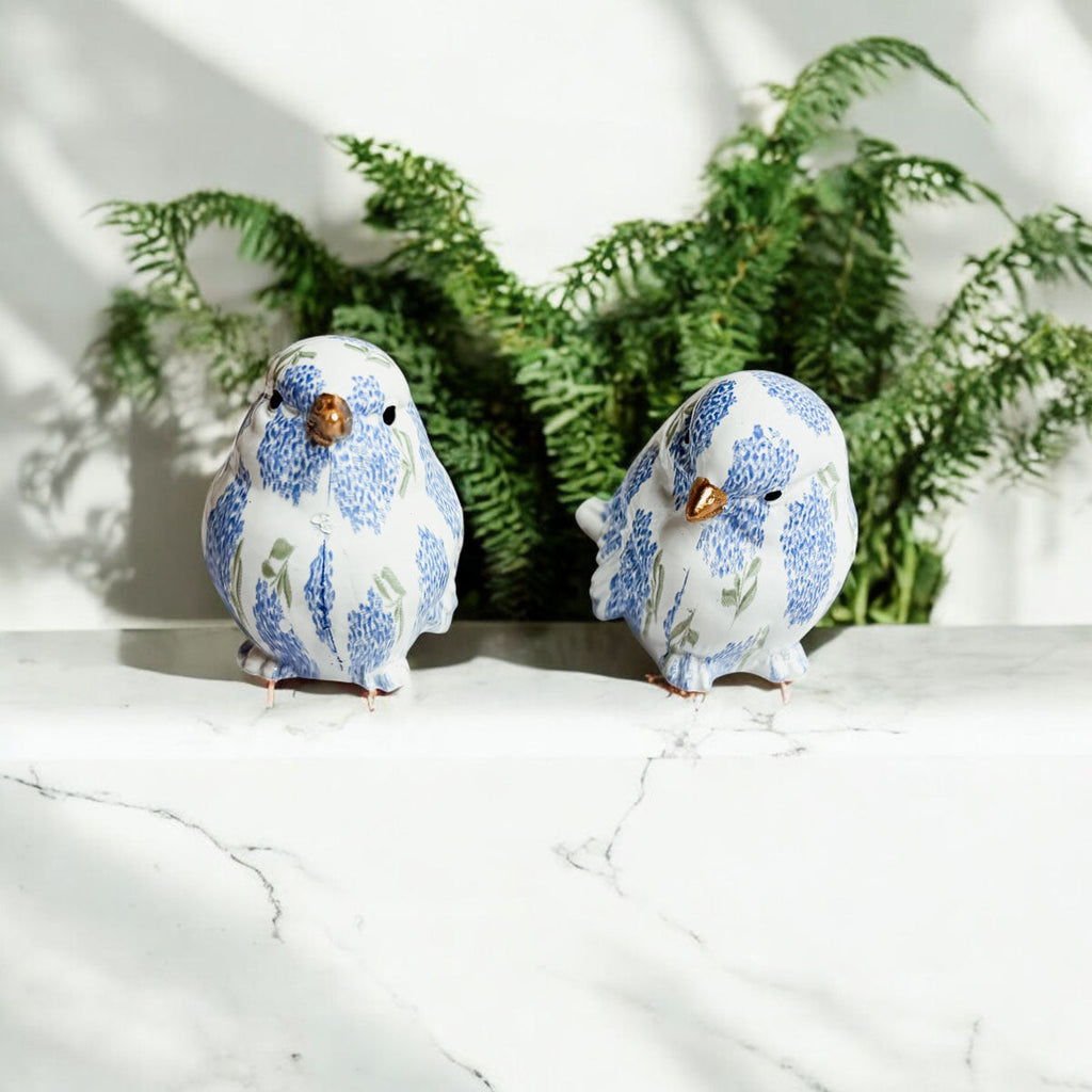 Blue Hydrangea Birds