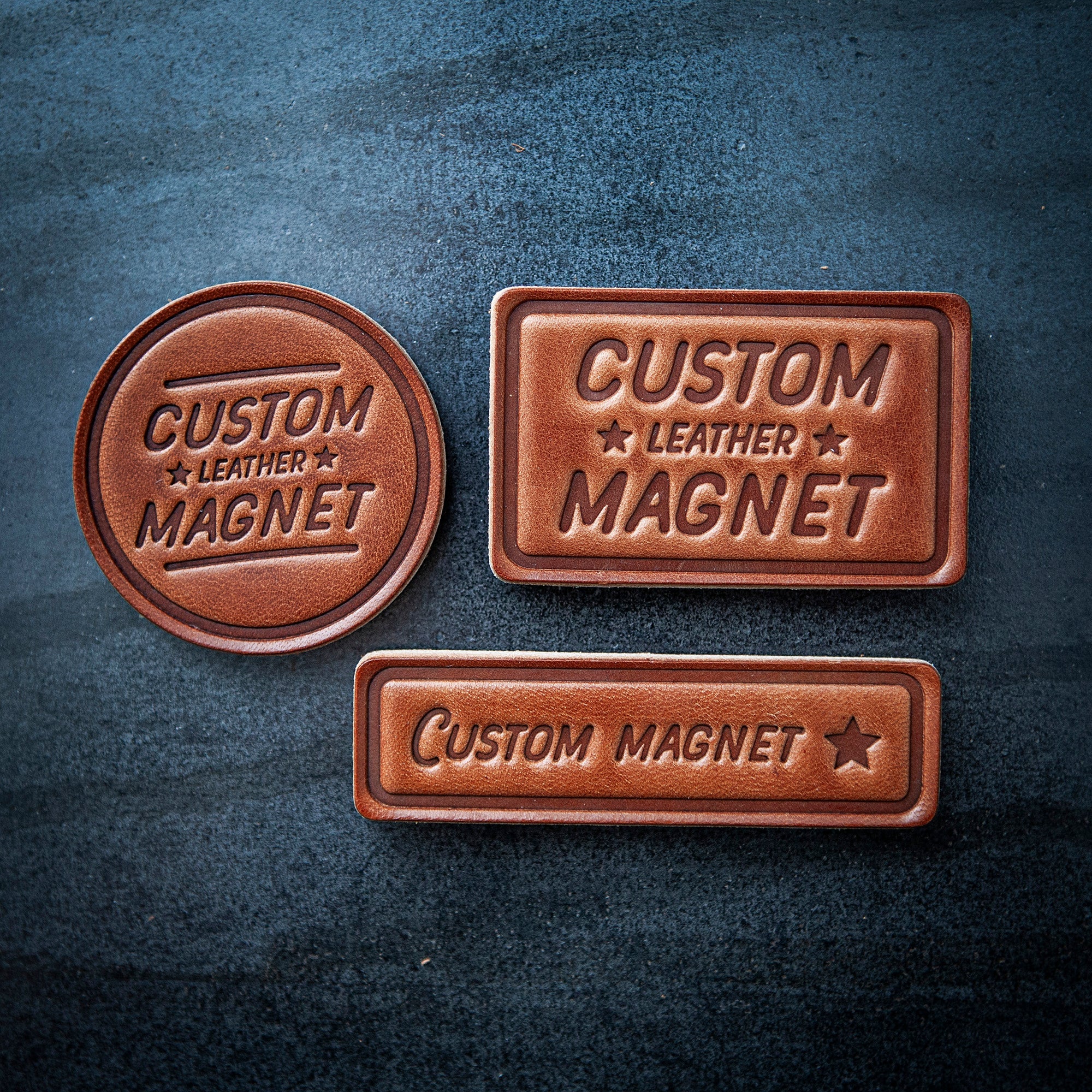12 Gauge Leather Magnet Circle Style