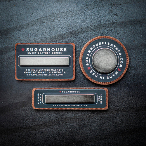 12 Gauge Leather Magnet Circle Style