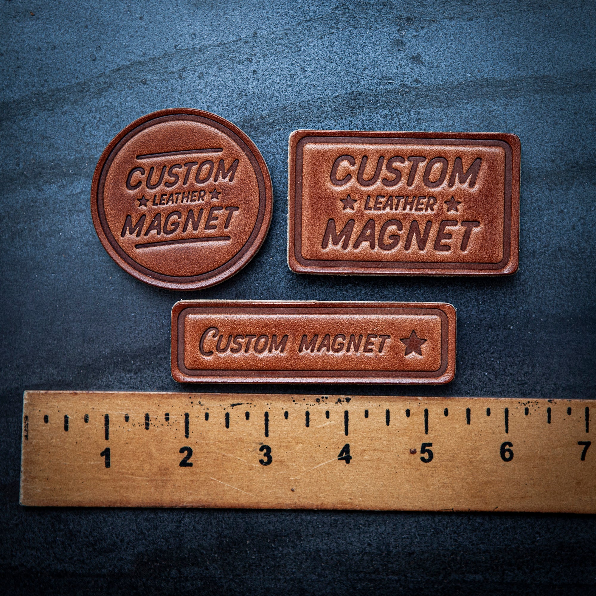 Nashville Tennessee Arc Leather Magnet Block Style