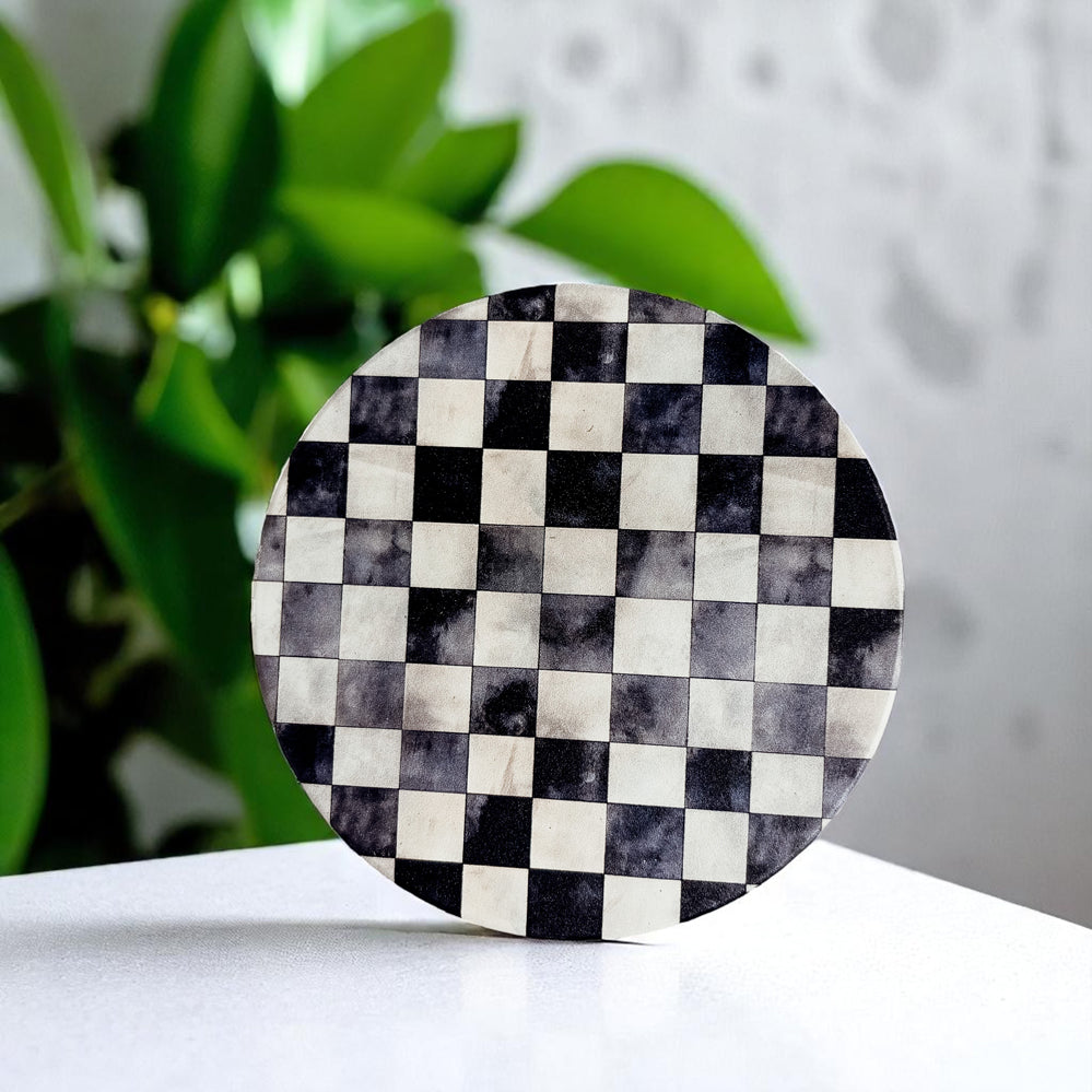 Courtly Check Coasters