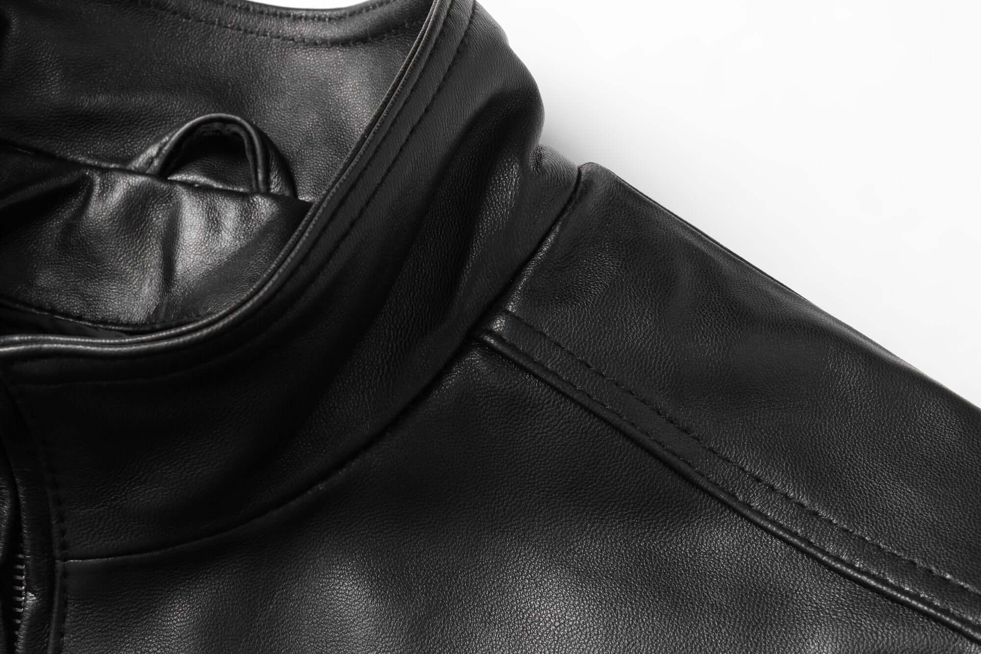 REED EST. 1950 Men's Jacket Genuine Lambskin Leather Stand UP Collar Winners Coat - Imported