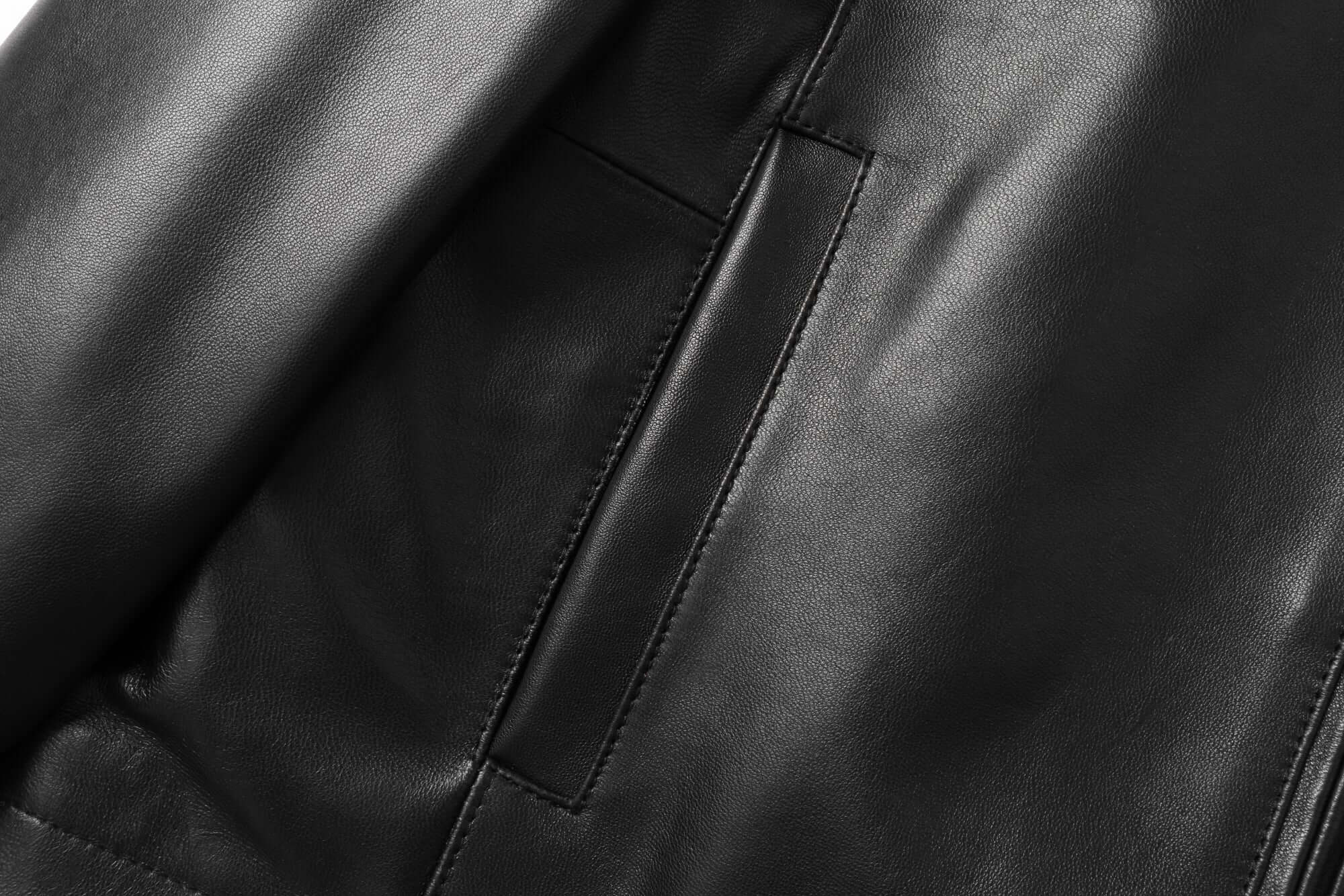 REED EST. 1950 Men's Jacket Genuine Lambskin Leather Stand UP Collar Winners Coat - Imported