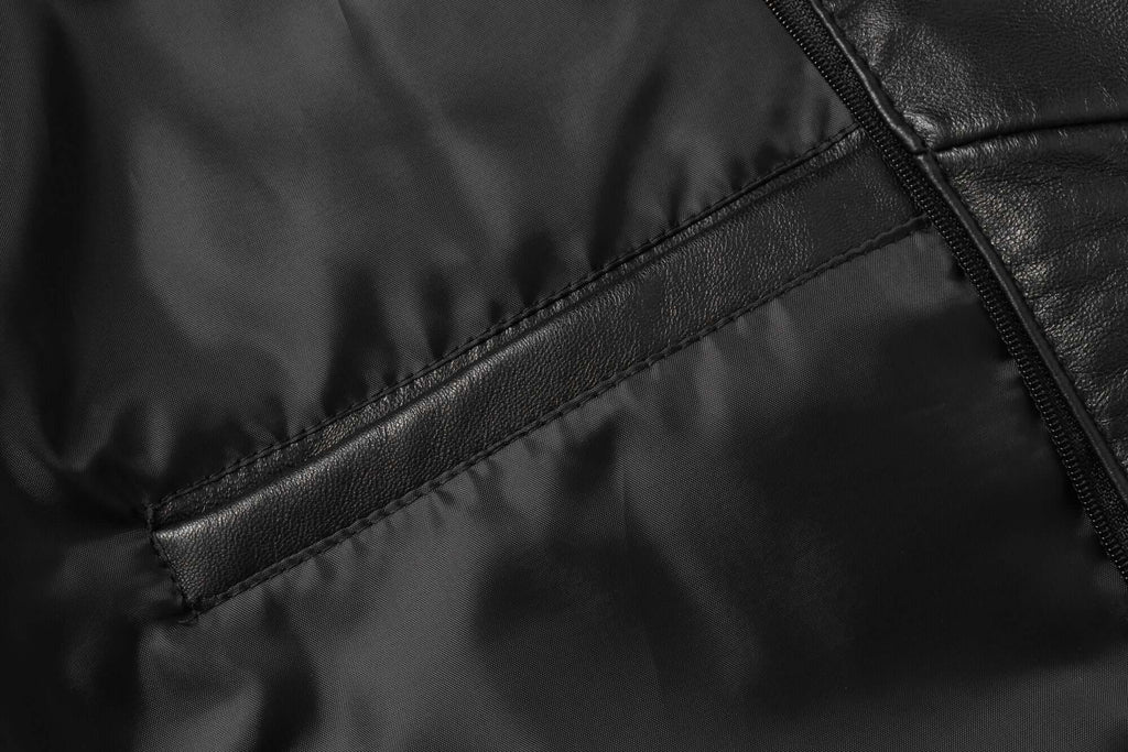 REED EST. 1950 Men's Jacket Genuine Lambskin Leather Stand UP Collar Winners Coat - Imported