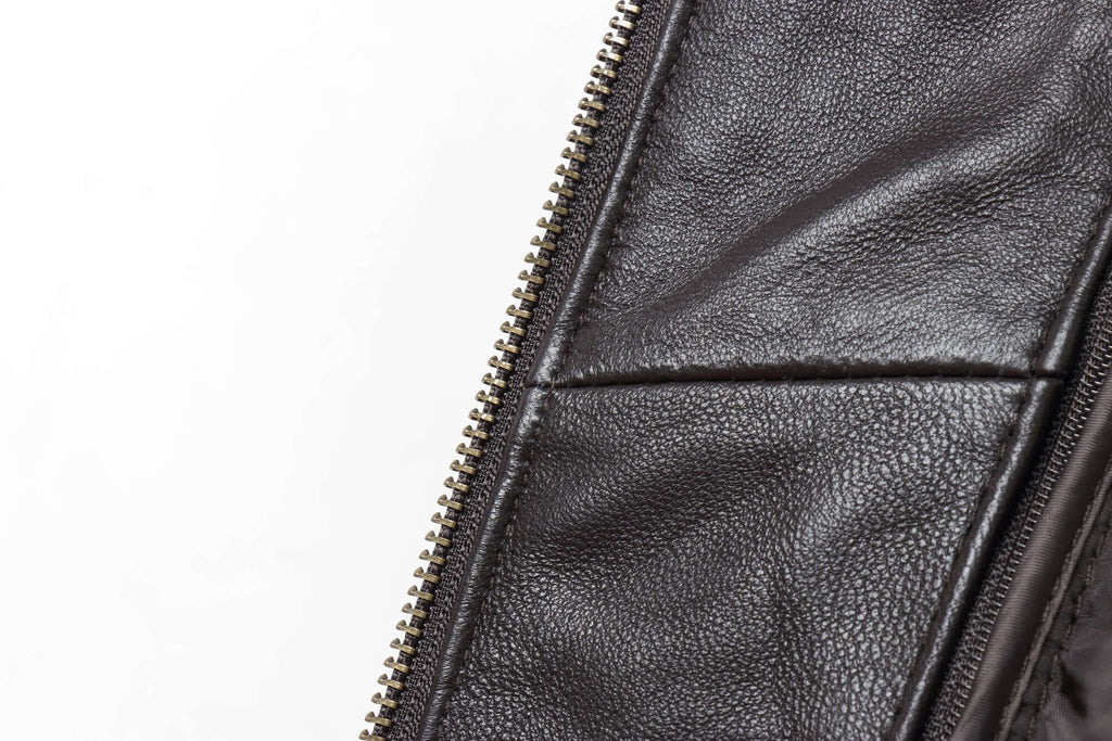 REED EST. 1950 Men's Jacket Genuine Lambskin Leather Stand UP Collar Winners Coat - Imported