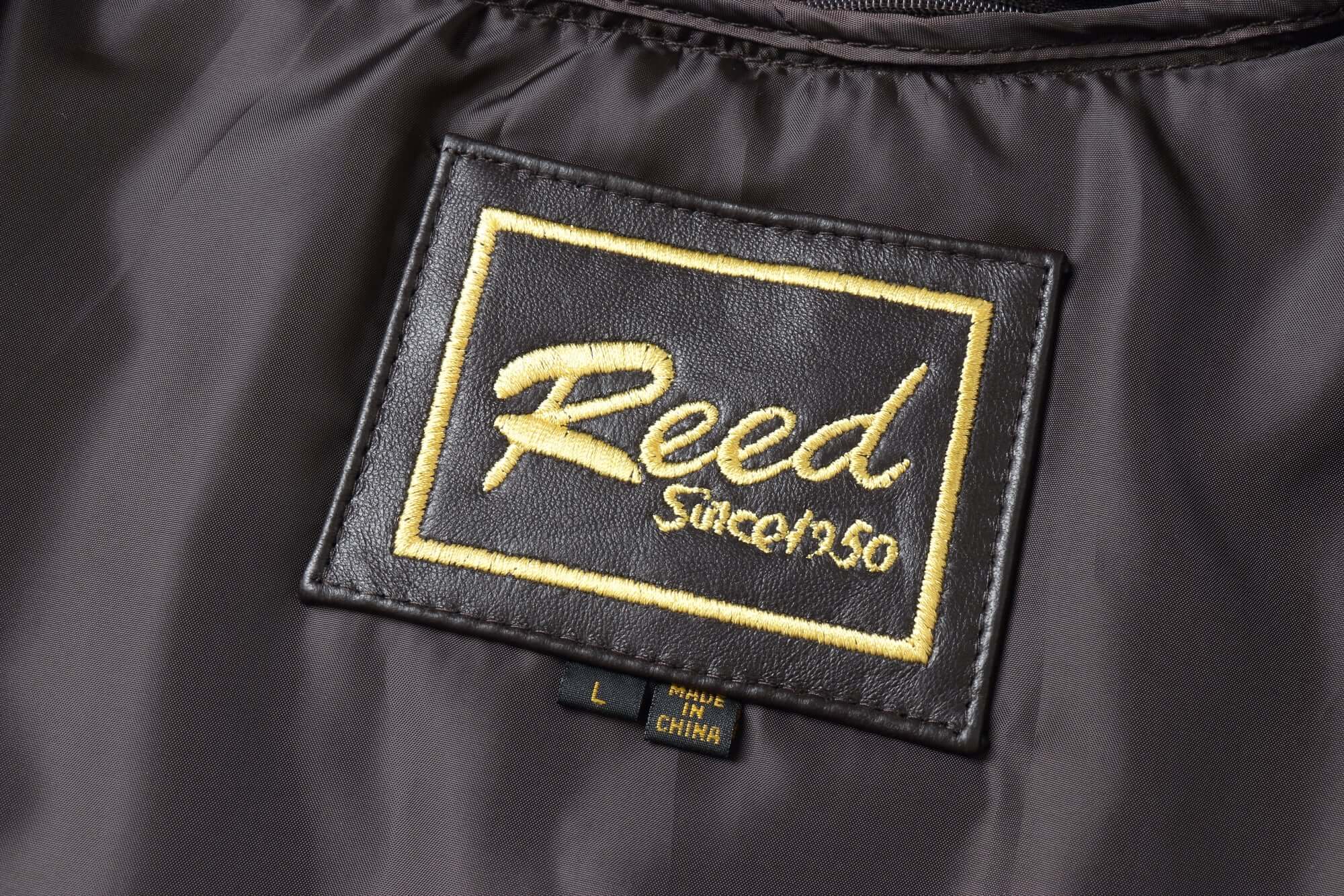 REED EST. 1950 Men's Jacket Genuine Lambskin Leather Stand UP Collar Winners Coat - Imported